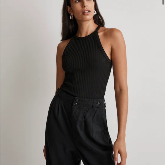 Madewell Ribbed Rust Halter Top - Picture 2 of 6